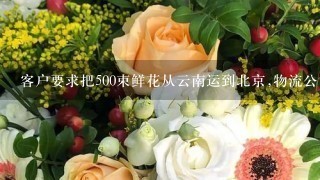 客户要求把500束鲜花从云南运到北京,物流公司可以提
