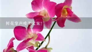 鲜花掌声唯美文案？