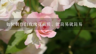 如何制作白玫瑰花面膜，能简易就简易