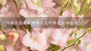 斗南花市是亚洲第几大的鲜花交易市场