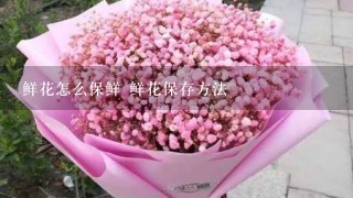 鲜花怎么保鲜 鲜花保存方法