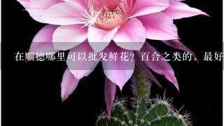 在顺德哪里可以批发鲜花？百合之类的，最好是在容桂附近