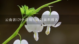 云南省129个县级行政区面积排名