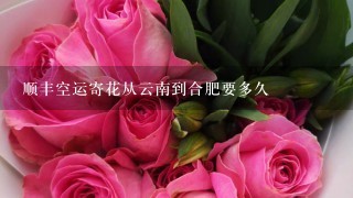 顺丰空运寄花从云南到合肥要多久