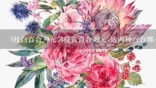 3枝白百合39元,4枝黄百合49元,这两种百合哪个便宜？