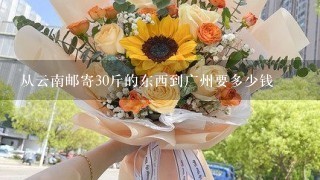 从云南邮寄30斤的东西到广州要多少钱