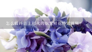 怎么做抖音上超火的烟雾鲜花特效视频？