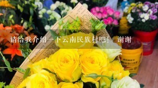 请给我介绍1下云南民族村吧！ 谢谢