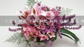 1.土豆 扑克 夕阳2.网吧 妈妈 锻炼3.雪花 身份证 饼干4.枫叶 蜡烛 收音机5.鲜花 警察 风车6.球场 歌迷 饲