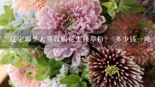 辽宁那里大量收购花生秧草粉？ 多少钱1吨 谢了 省外也可以