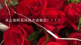 求云南鲜花饼简介或做法？？！！