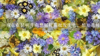 现在在昆明斗南想做鲜花批发生意。想知道鲜花批发都