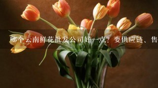 哪个云南鲜花批发公司好1点？要供应链、售后完善1点的