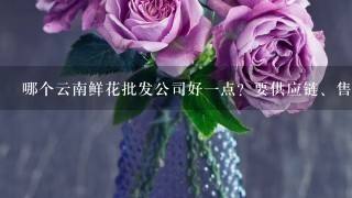 哪个云南鲜花批发公司好1点？要供应链、售后完善1点的