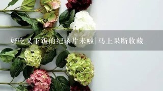 好吃又下饭的纪录片来啦|马上果断收藏