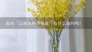 您对“云南清明节菊花”有什么疑问吗？