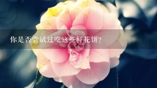 你是否尝试过吃这些鲜花饼？