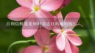 百利信鲜花是何时送达目的地的呢